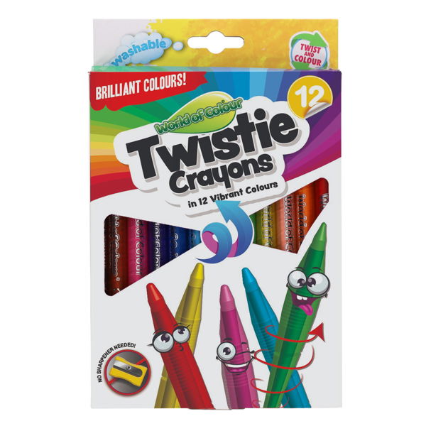 World of Colour Pkt.12 Twisties Crayons